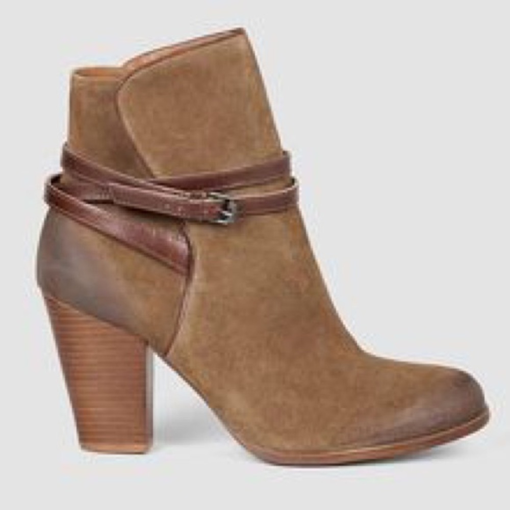 ALLSAINTS Victoria Heel Booties in Tobacco NEW - Picture 7 of 15